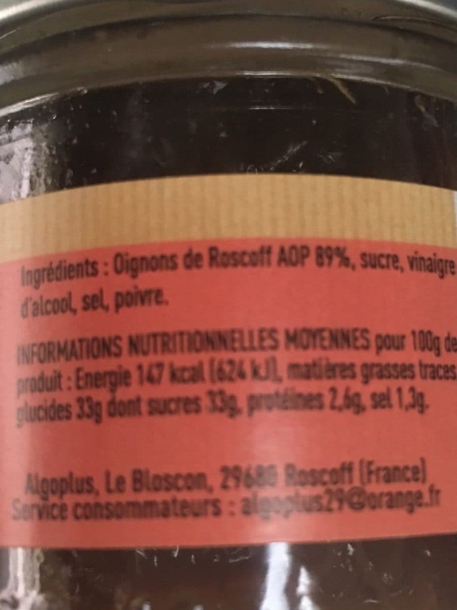 Algoplus Confit a l'oigonon de roscoff packshot