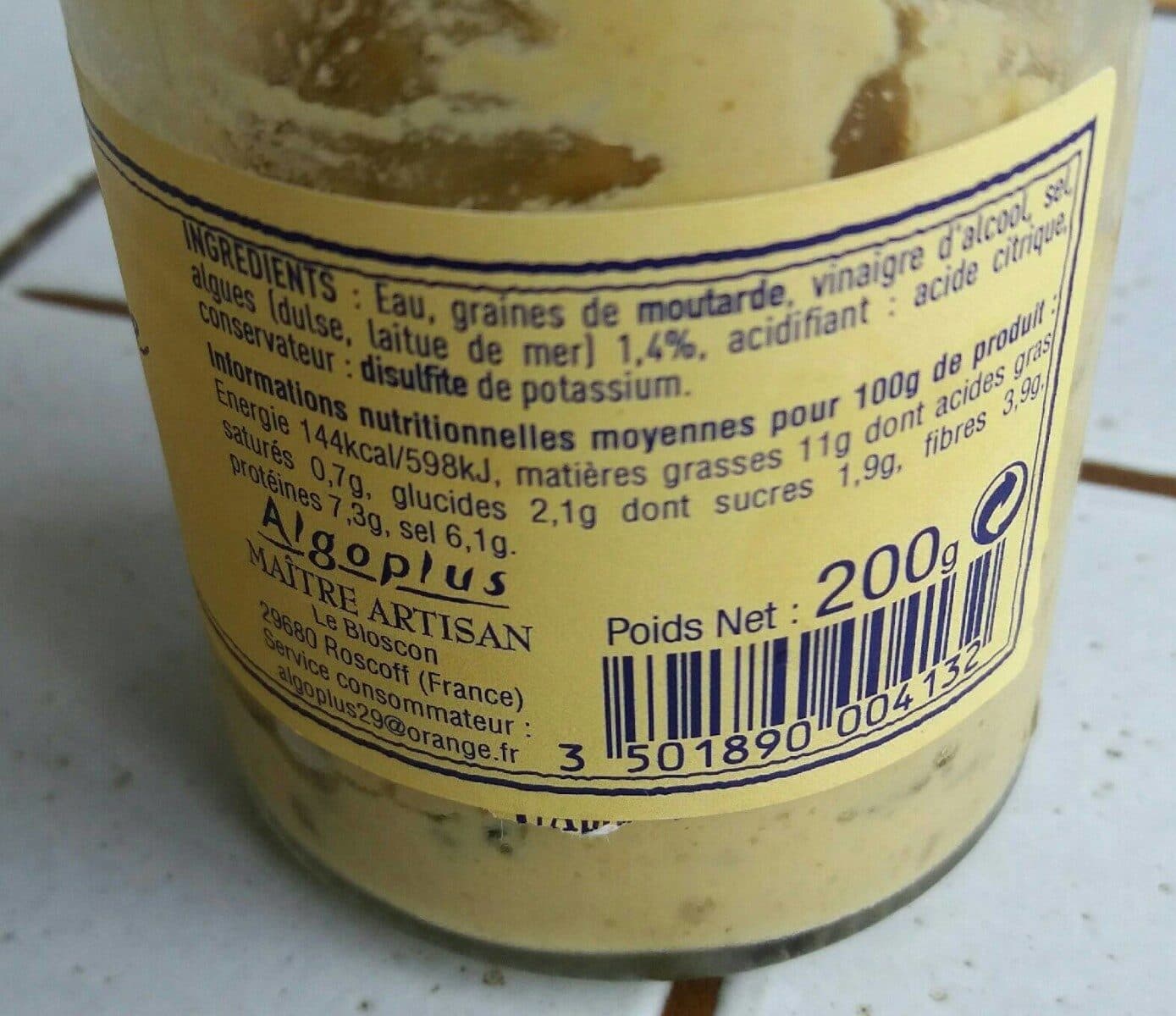 Algoplus Moutarde Forte Aux Algues packshot