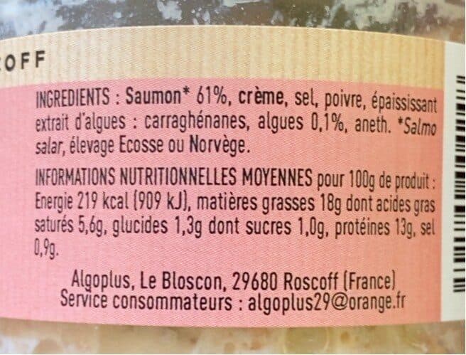 Algoplus Rillettes de saumon aux algues packshot