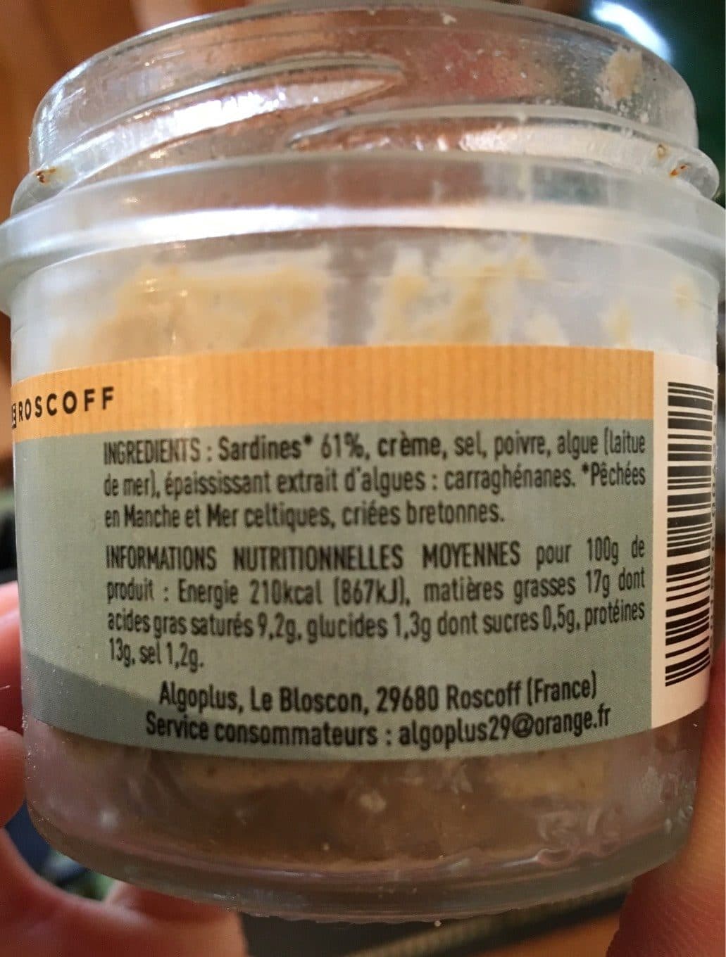 ALGOPLUS Rilettes de sardine packshot