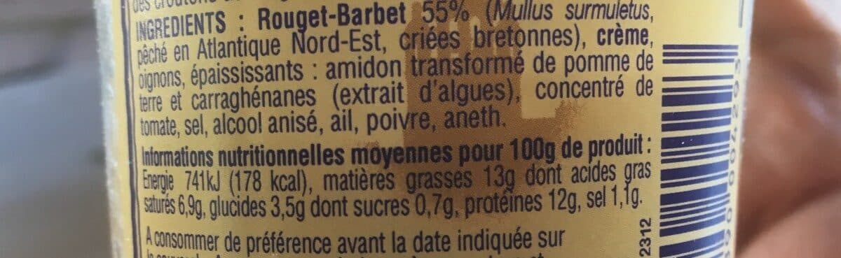 Algoplus Rillettes de Rouget Barbet packshot