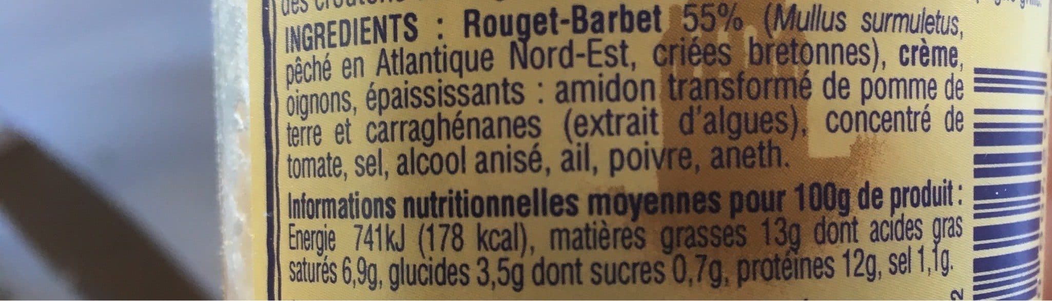 Algoplus Rillettes de Rouget Barbet packshot