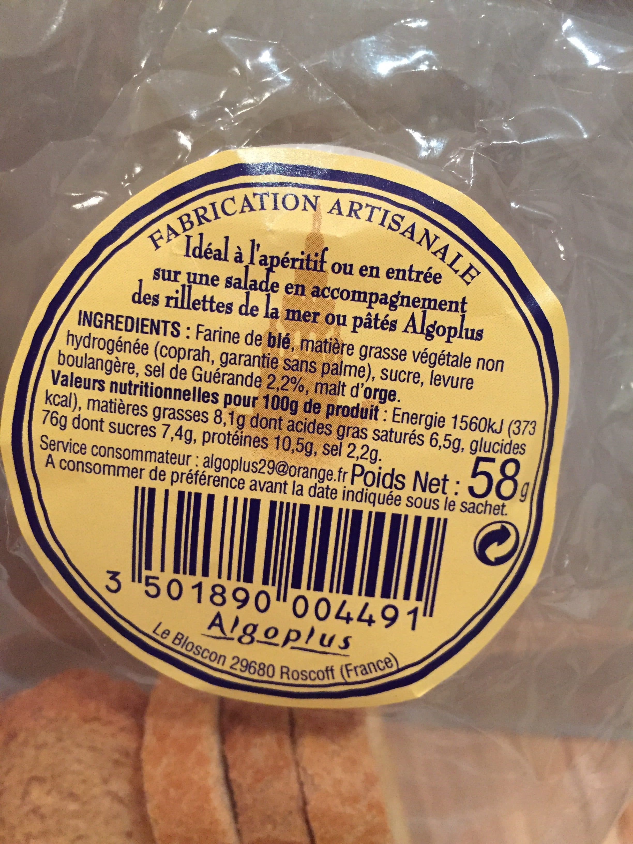 Algoplus Toast à La Fleur De Sel packshot