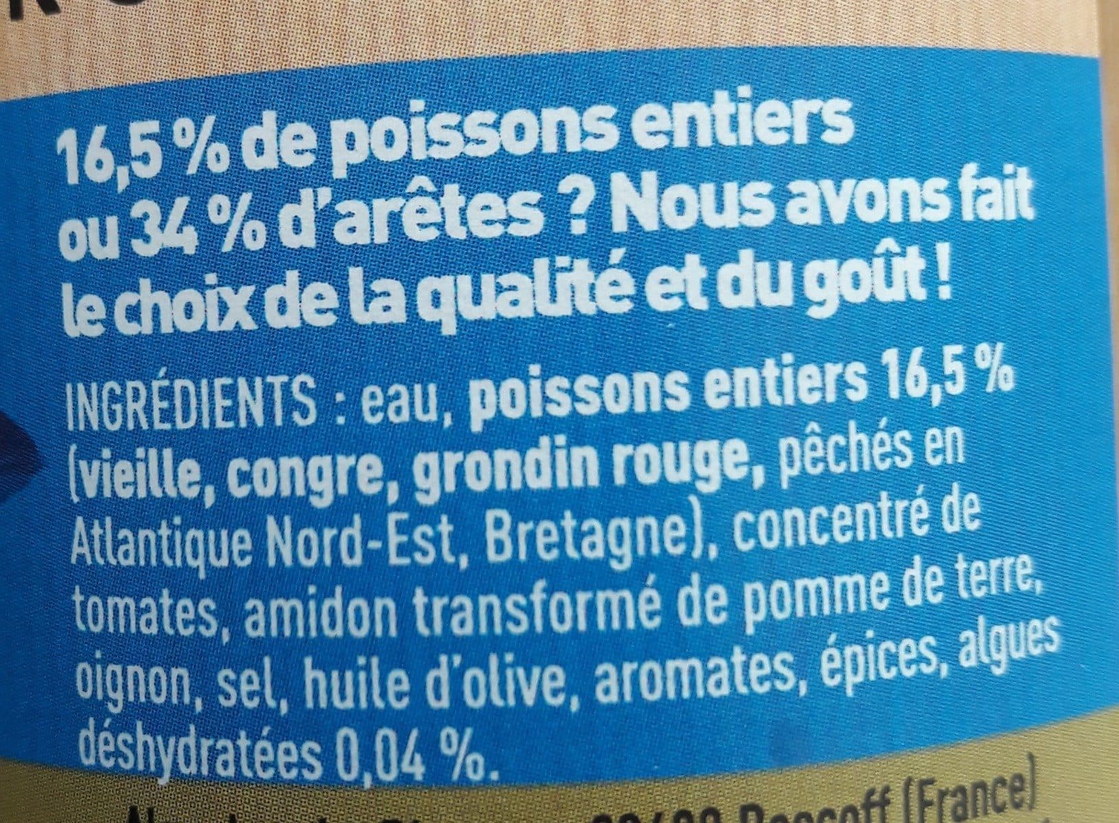 Open Food Facts Soupe De Poissons Aux Algues packshot