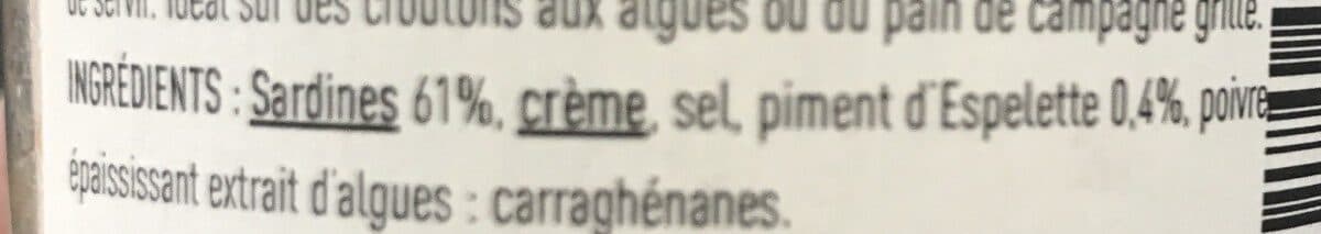 Sainte Barbe Rillettes de sardines au piment d'espelette packshot