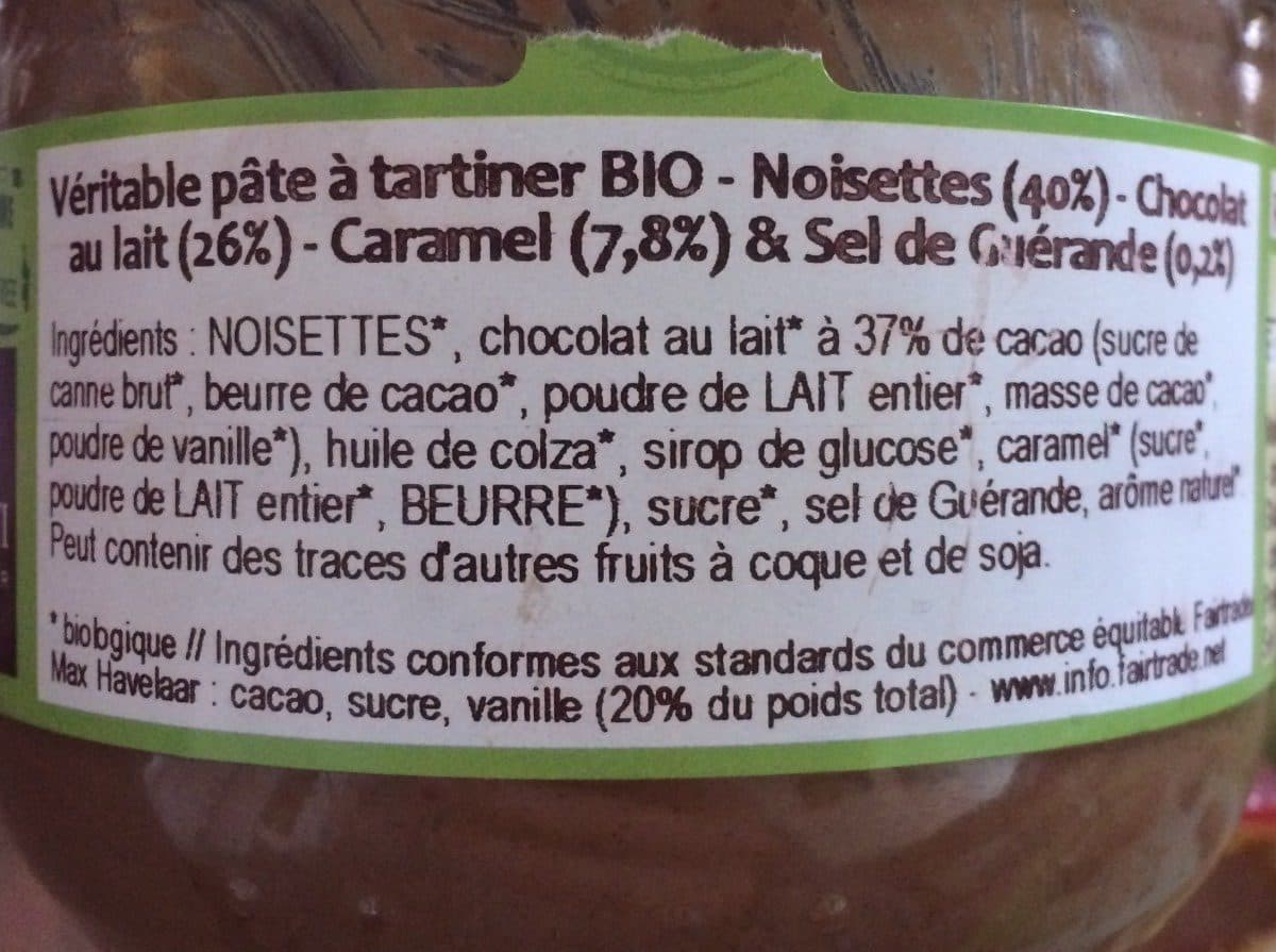 Biocoop Pâte à tartiner Bio sans huile de palme, sans gluten packshot