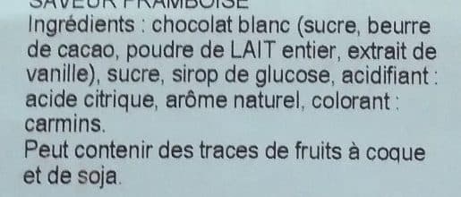 Bovetti Chocolat blanc saveur framboise packshot