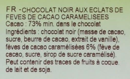 Bovetti Chocolat noir Fèves de cacao packshot