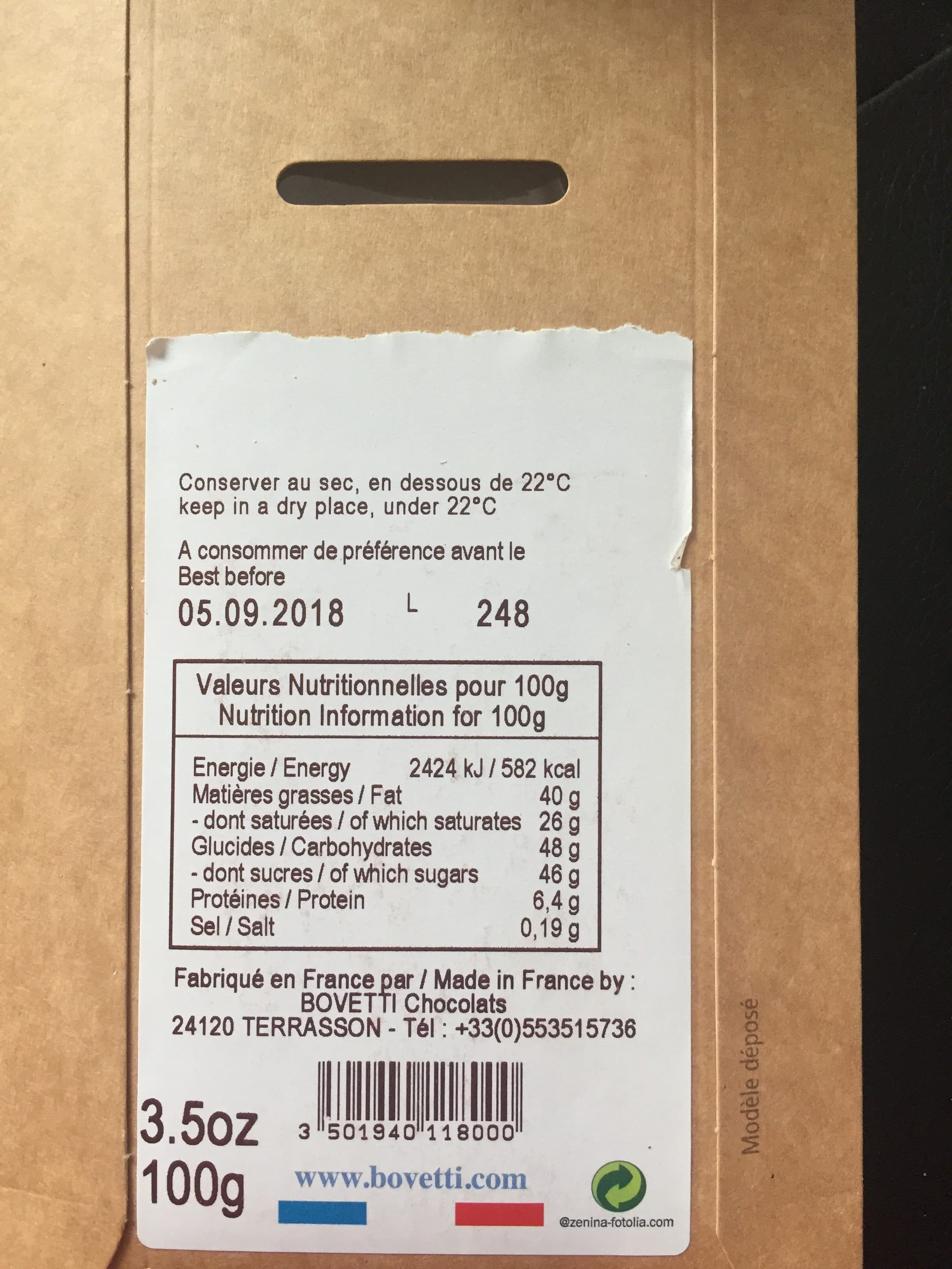 Bovetti Chocolat au lait et noix de coco packshot