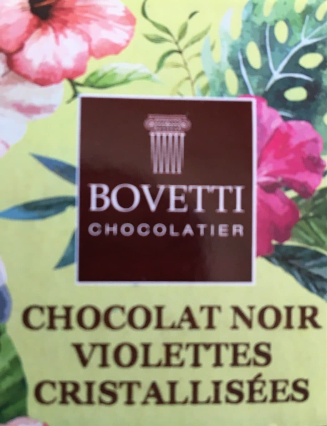 Bovetti Chocolat noir violettes cristalisees packshot