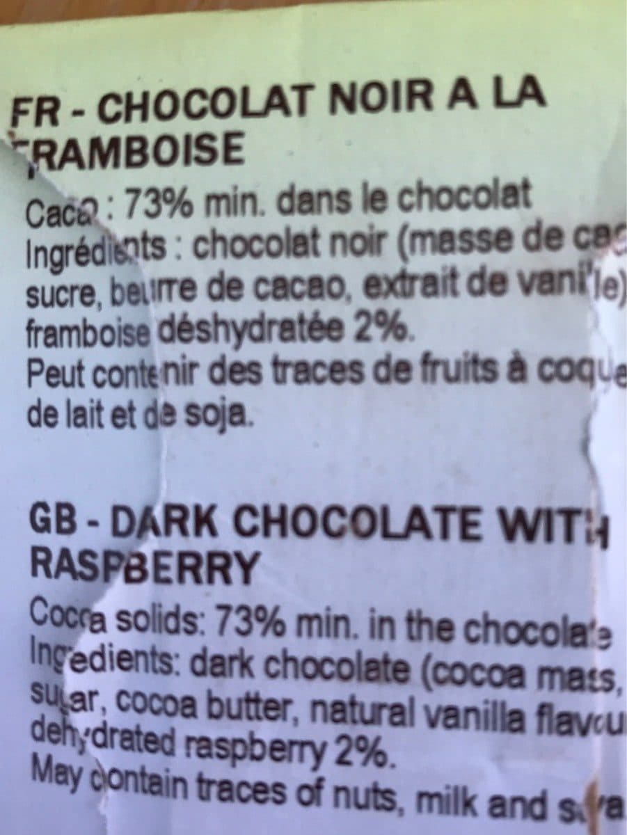 Bovetti Chocolat noir framboises packshot