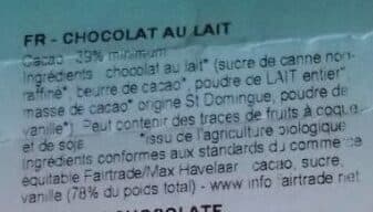 Bovetti Chocolat au lait bio packshot