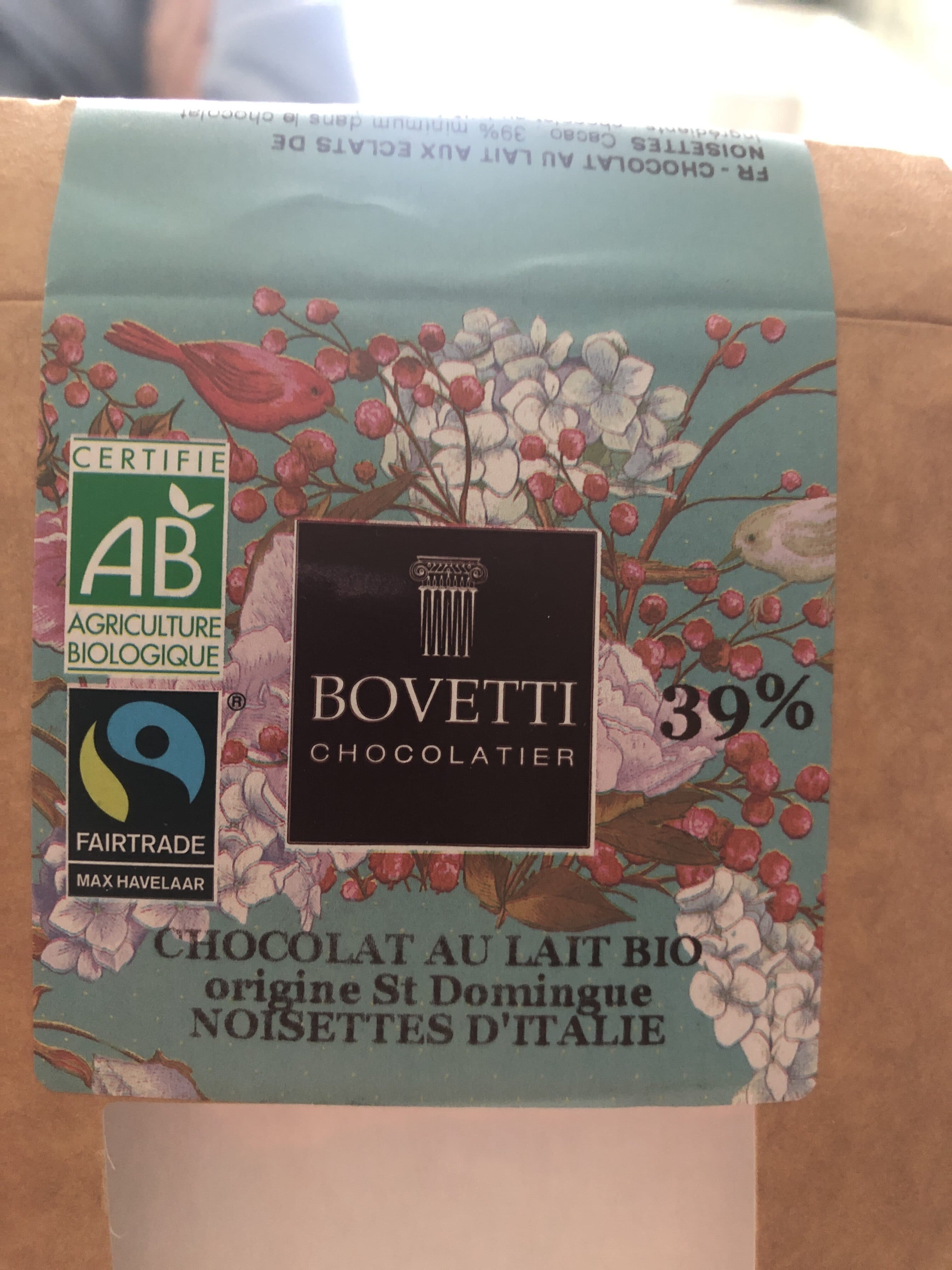 Bovetti Chocolat Lait Noisettes packshot