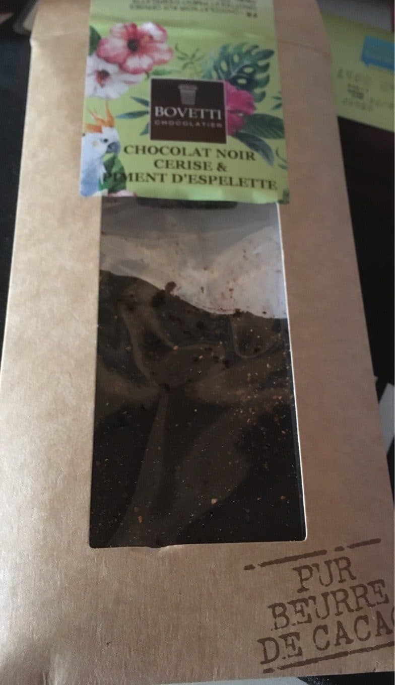 Bovetti Chocolat noir cerise et piment d'espelette packshot