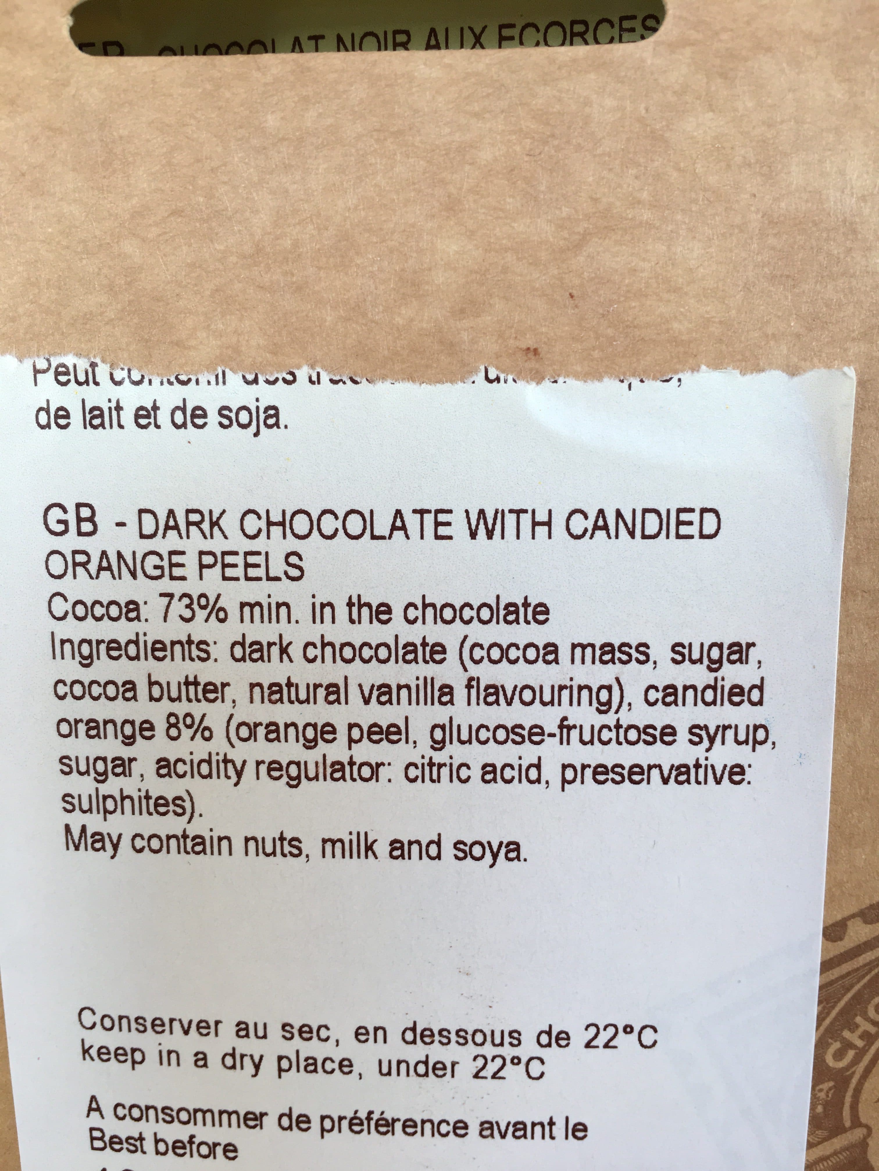 Bovetti Chocolat noir oranges confites packshot