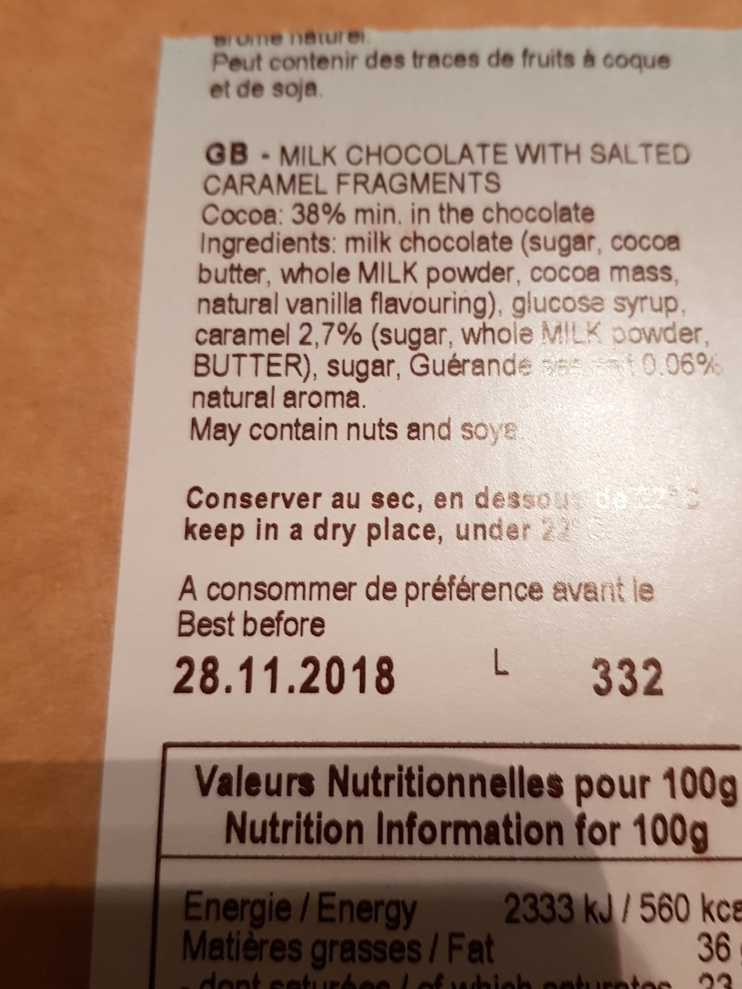 Bovetti Chocolat au lait caramel et sel de guerande packshot