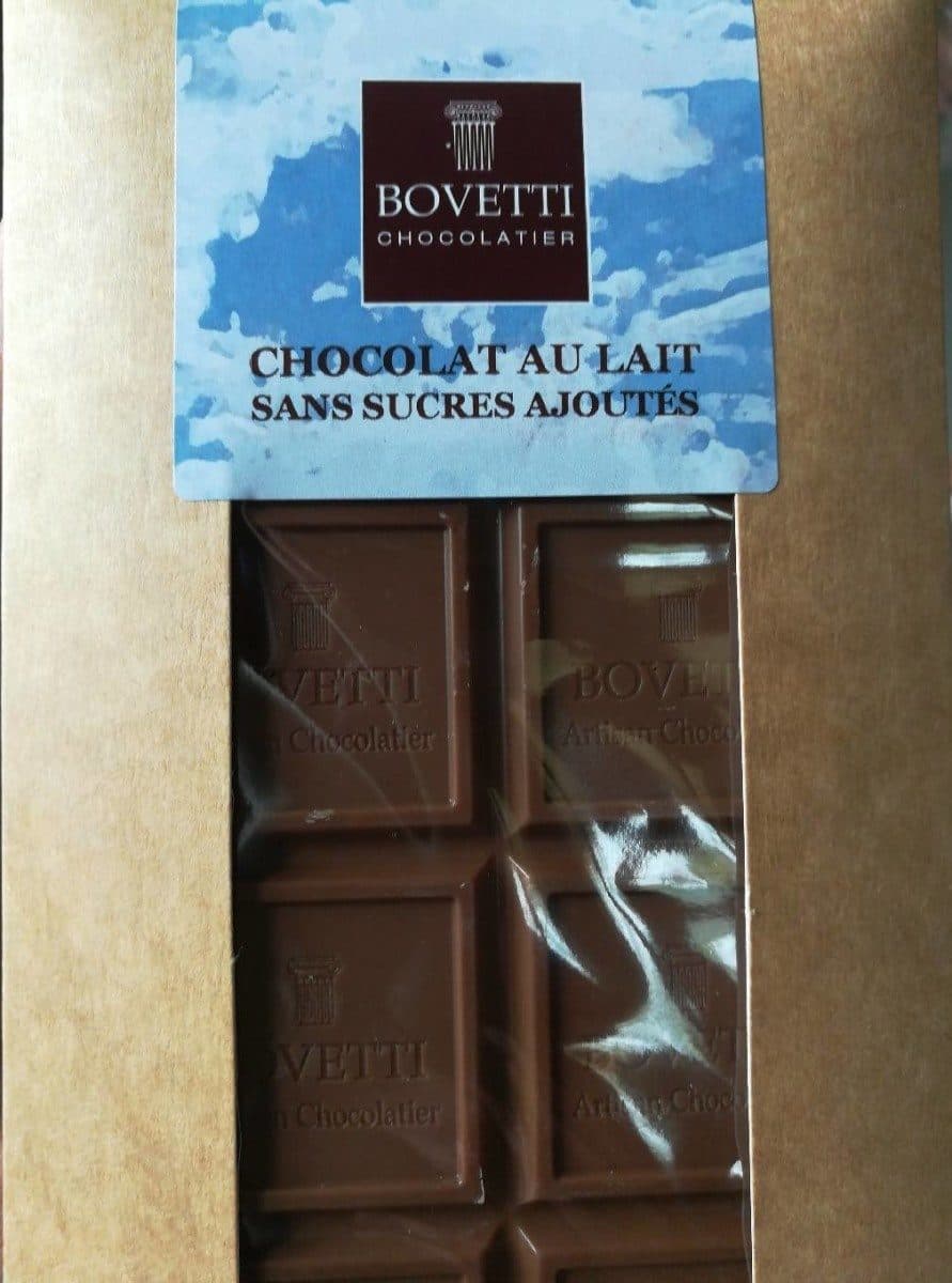 Bovetti Chocolat au lait sans sucre ajoutés packshot