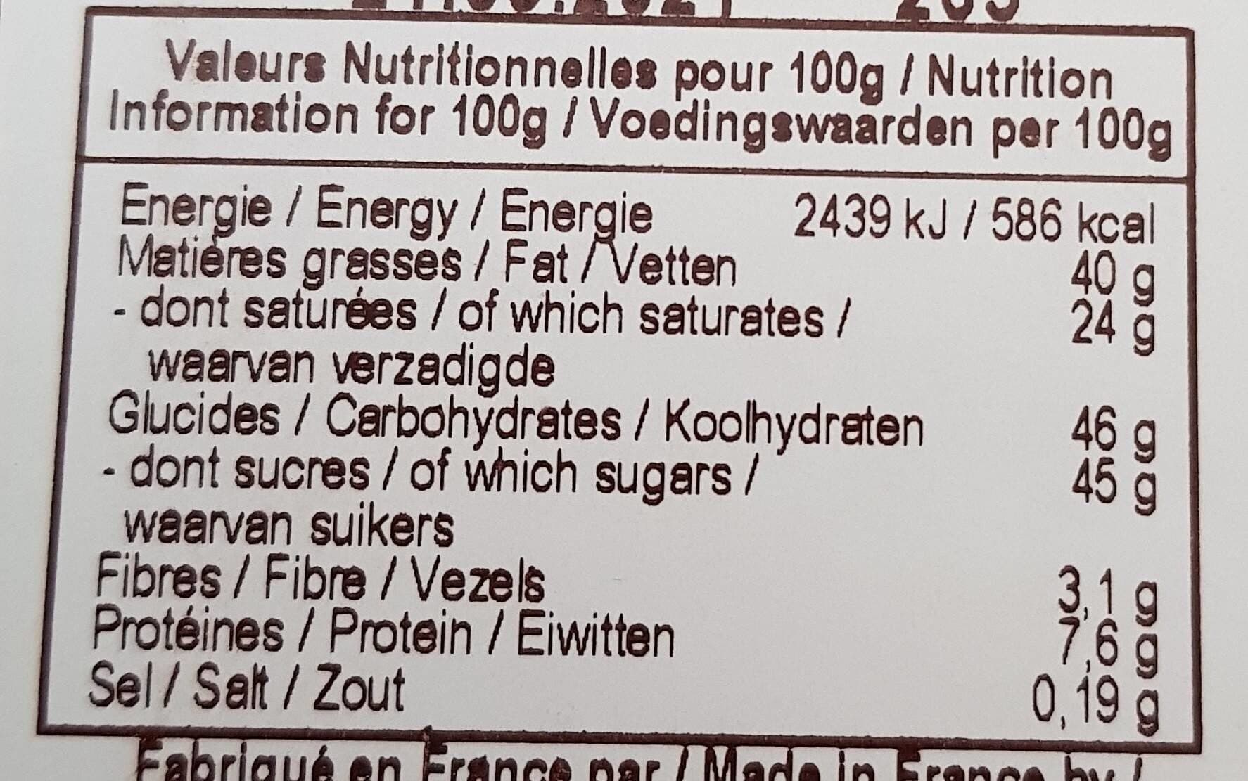 Bovetti Chocolat au lait fruits secs packshot