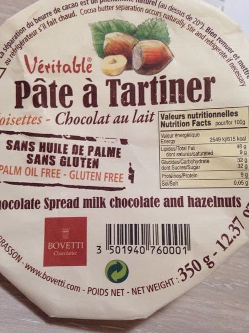 Bovetti Pâte à Tartiner Noisettes Chocolat Au Lait packshot