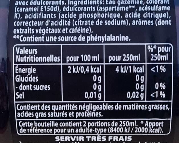 Pepsi Pepsi Zéro sucres 50 cl packshot