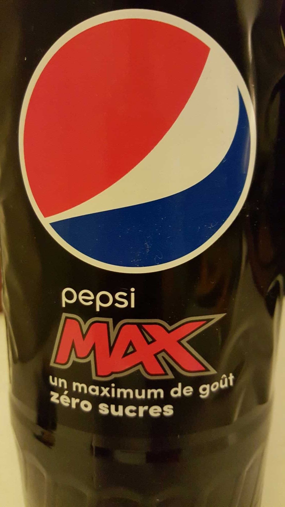 Pepsi Pepsi Max (zéro sucres) packshot