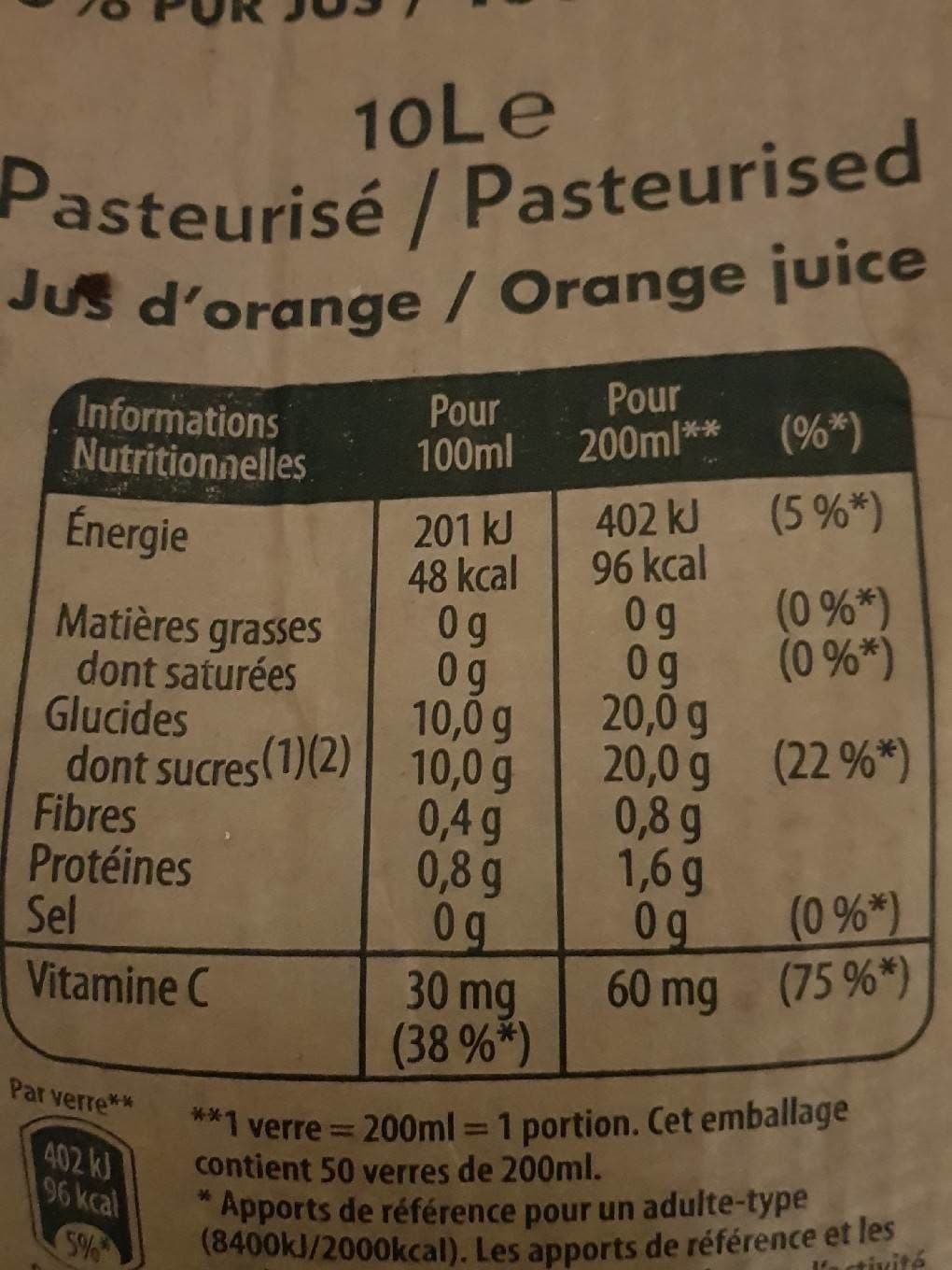 Tropicana Tropicana Pure premium orange sans pulpe 10 L packshot