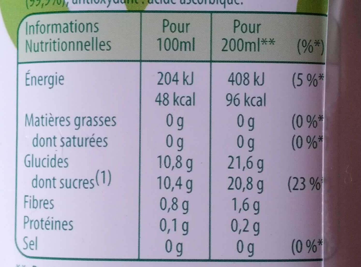 Tropicana Récoltes Bio - Jus de pomme packshot