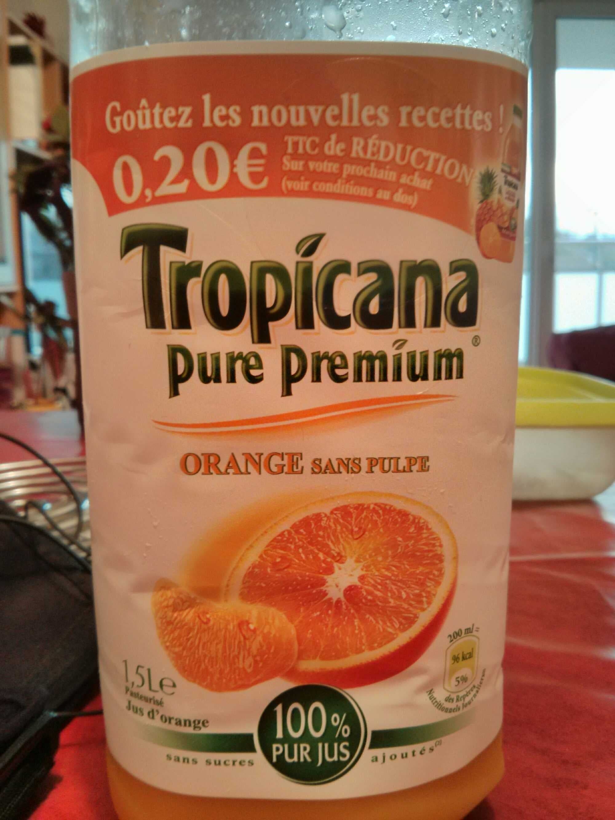 Tropicana Jus d'Orange Pure Premium sans pulpe packshot