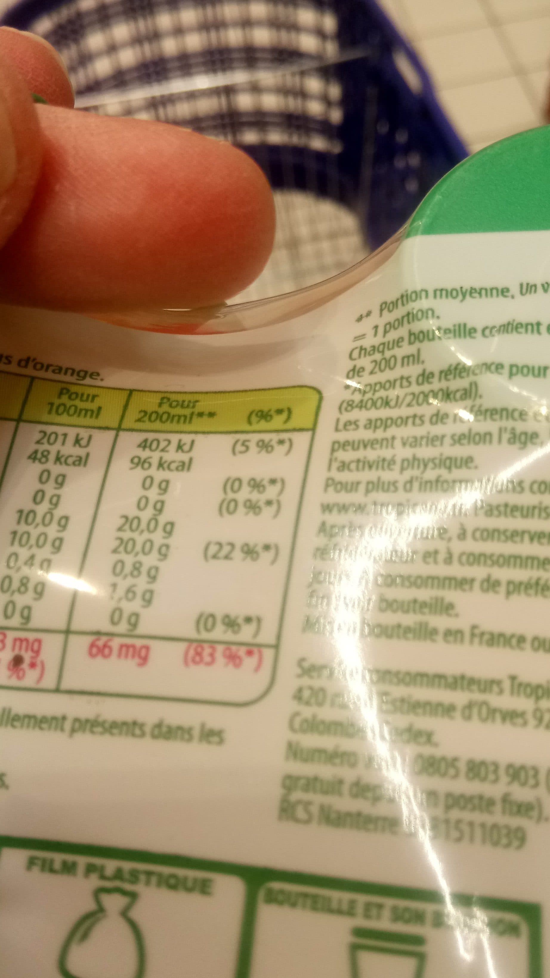 Tropicana Pure premium orange sans pulpe packshot