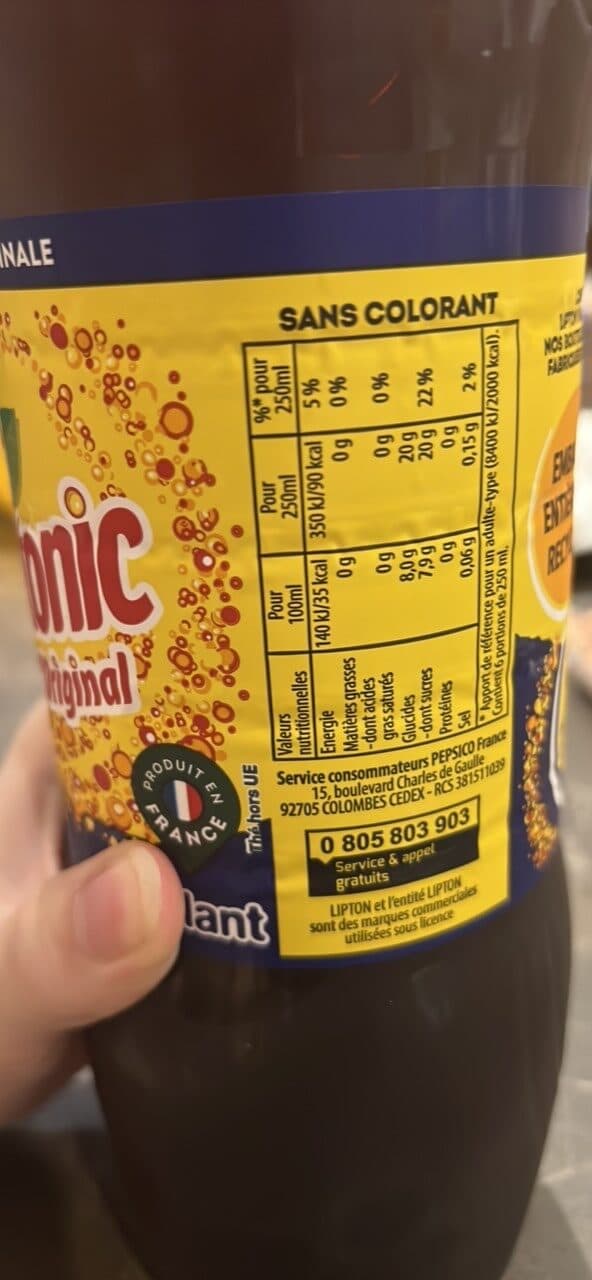 Lipton Liptonic Ice Tea pétillant packshot