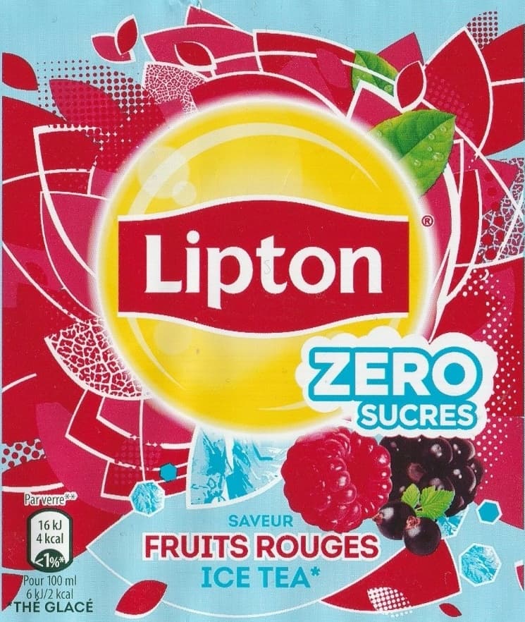 Lipton Thé glacé saveur fruits rouge packshot