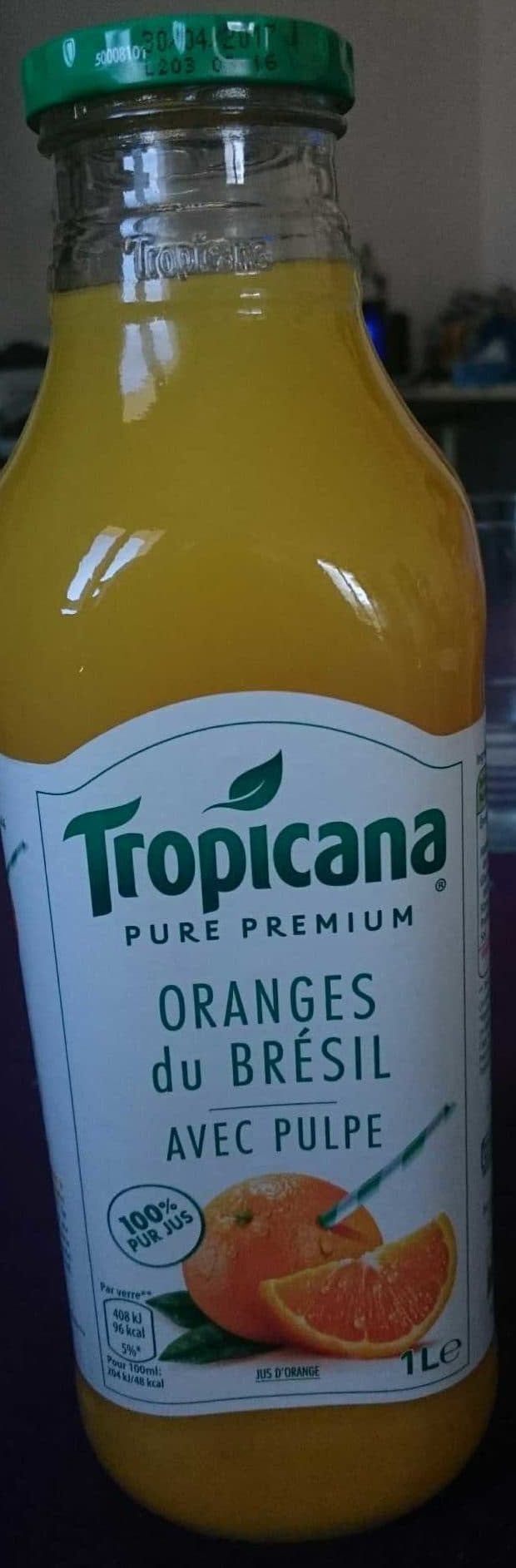 Tropicana Tropicana Pure premium orange avec pulpe 1 L packshot