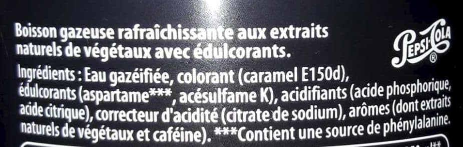 Pepsi Pepsi max - Un maximum de goût zéro sucre packshot