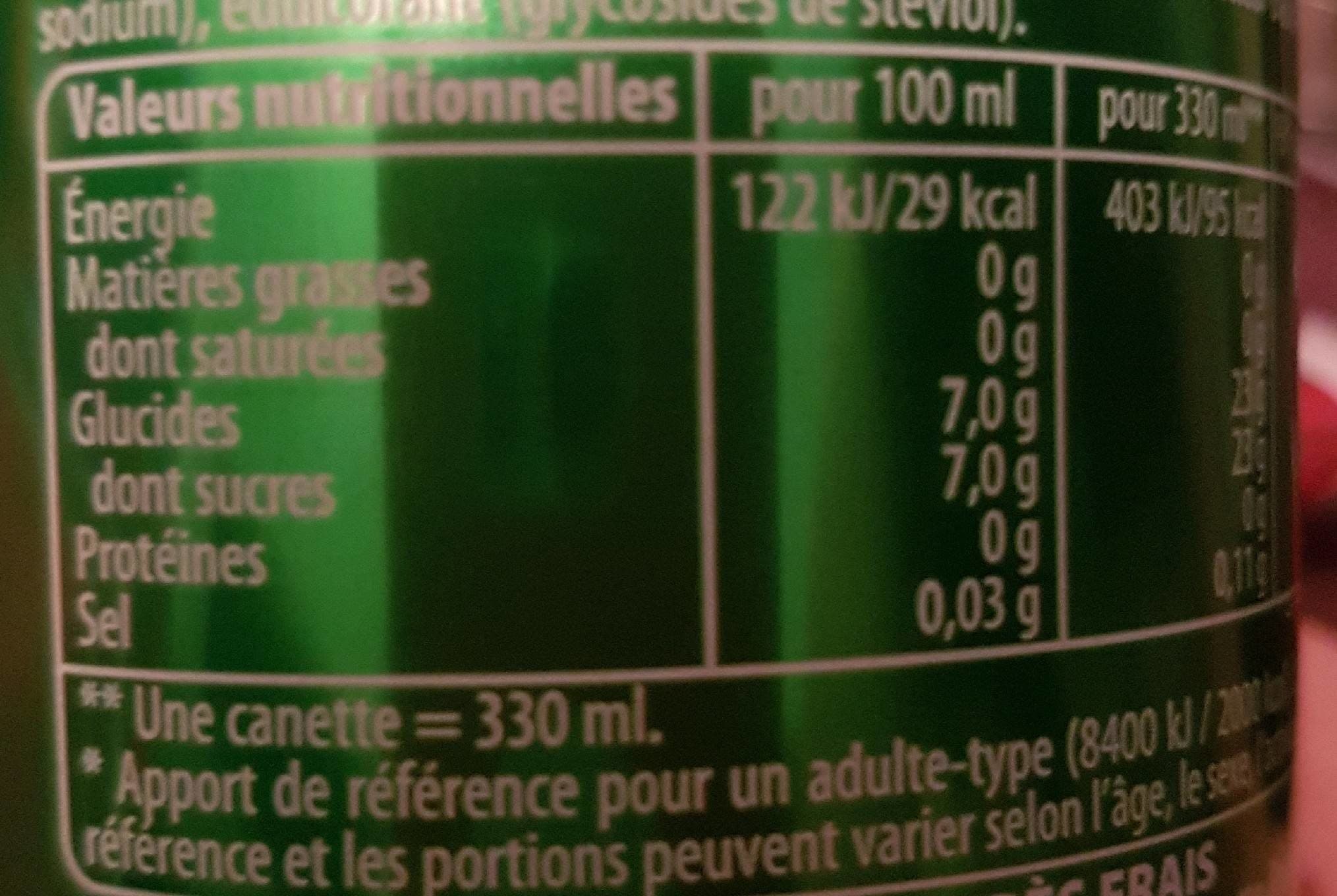 7UP 7UP saveur citron & citron vert 33 cl packshot