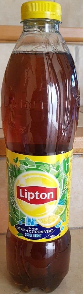 Ice Tea Lipton Ice Tea saveur citron citron vert format familial 2 x 1,5 L packshot