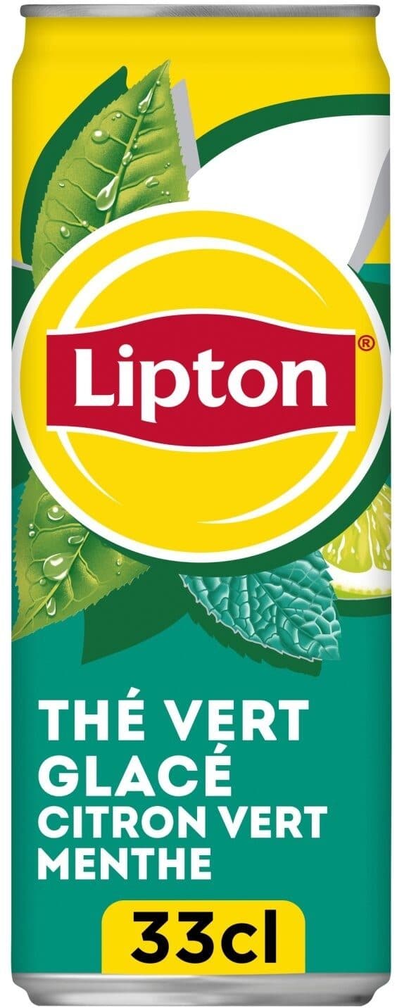 Lipton Lipton Thé vert glacé saveur citron vert menthe 33 cl packshot