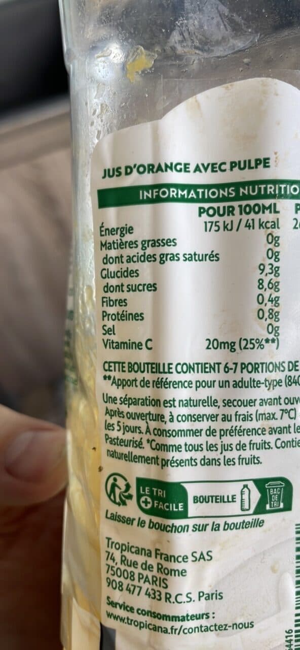 Tropicana Tropicana 100% oranges pressées avec pulpe 1 L packshot