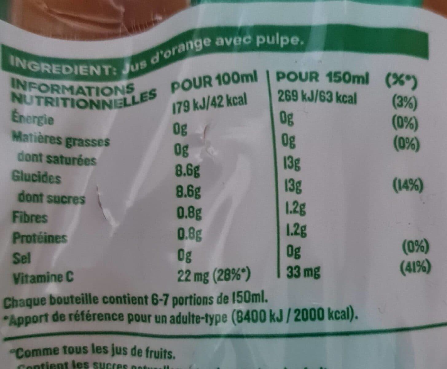 Tropicana Tropicana Orange avec pulpe lot de 6 x 1 L packshot