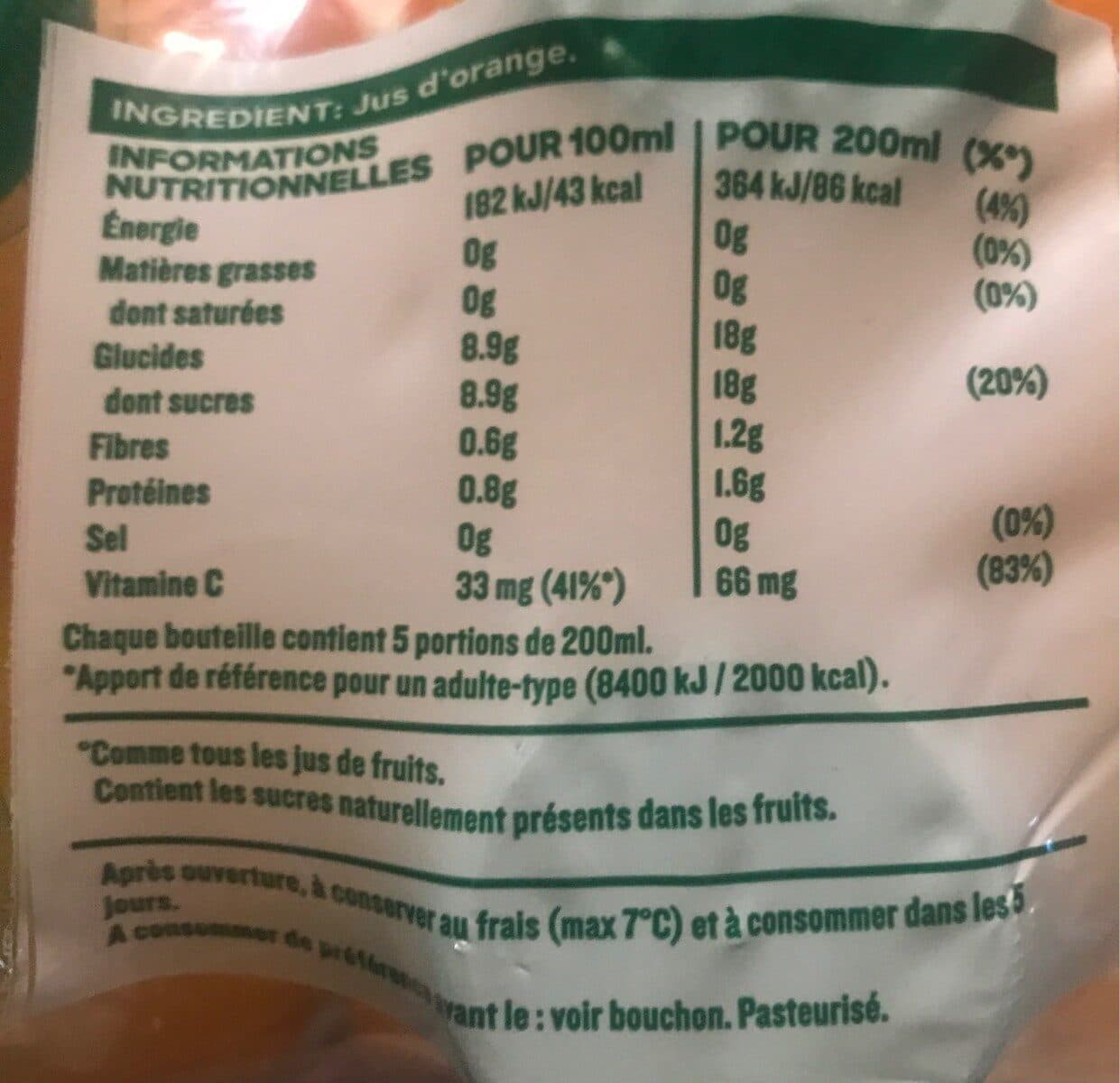 Tropicana Tropicana Orange sans pulpe lot de 6 x 1 L packshot