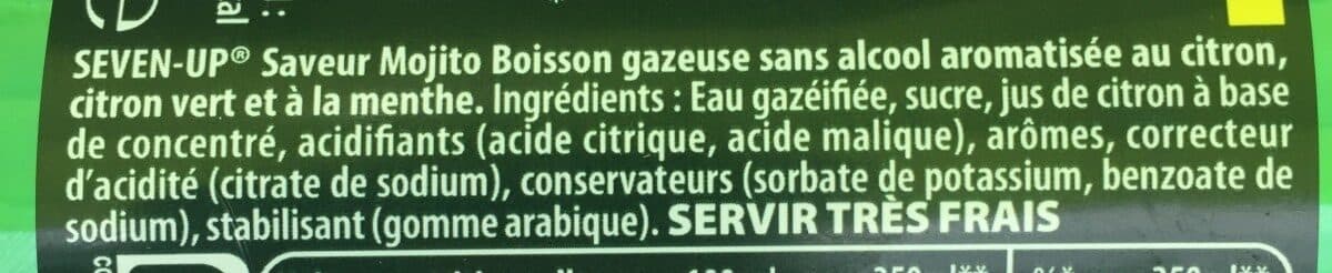 7UP 7UP saveur mojito citron vert & menthe 1 L packshot