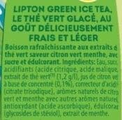 Lipton Lipton Green Ice Tea saveur citron vert menthe 1 L packshot