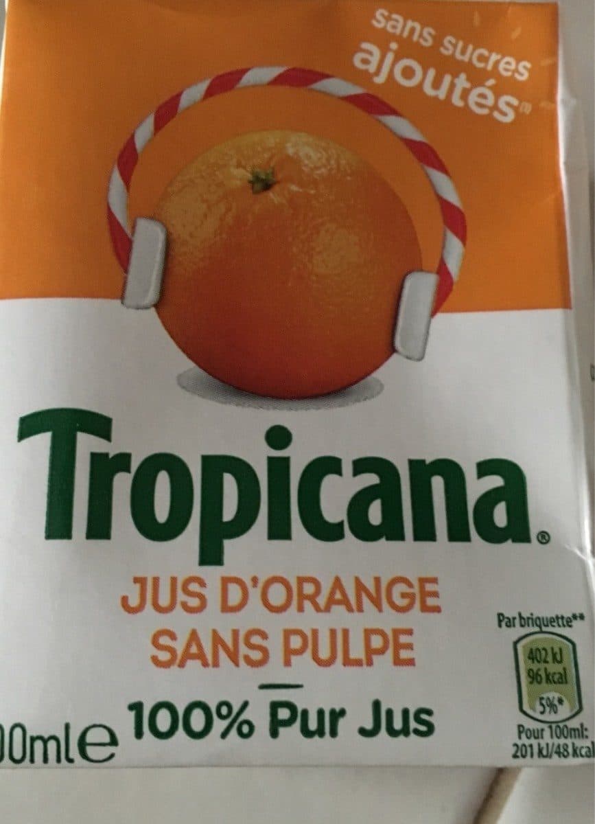 Tropicana Jus d'orange sans pulpe packshot