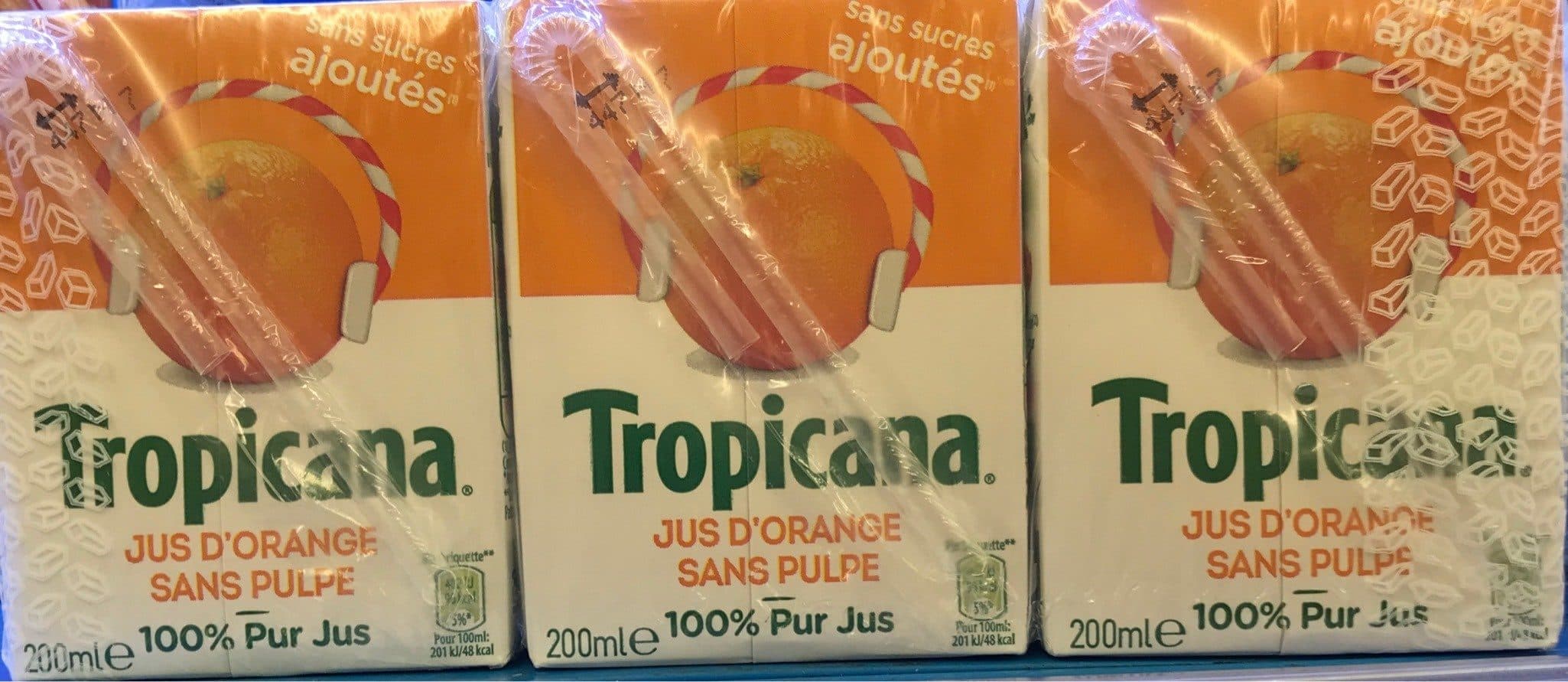 Tropicana Jus d'orange sans pulpe packshot