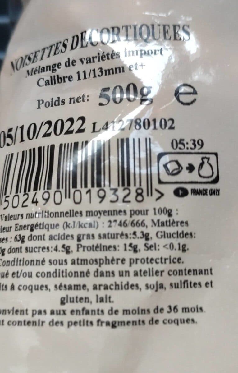 Domino Noisettes décortiquées packshot