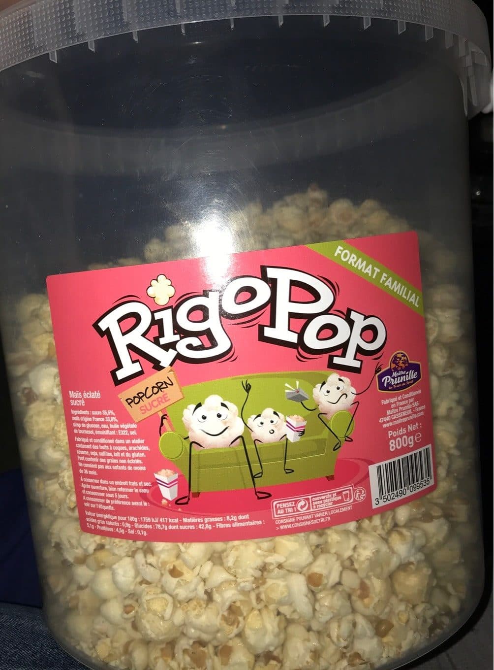Maitre Prunille Pop Corn Mushroom Sucré packshot