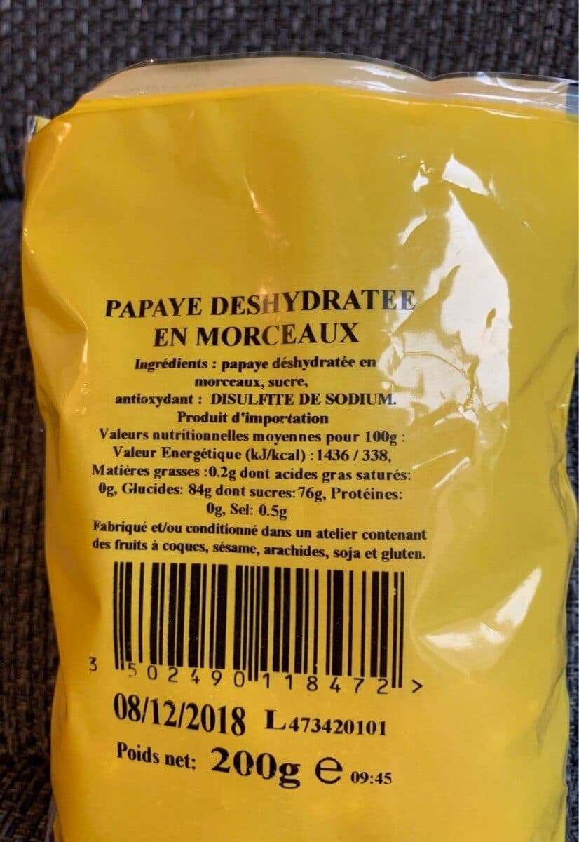 Maitre Prunille Papaye Morceaux packshot
