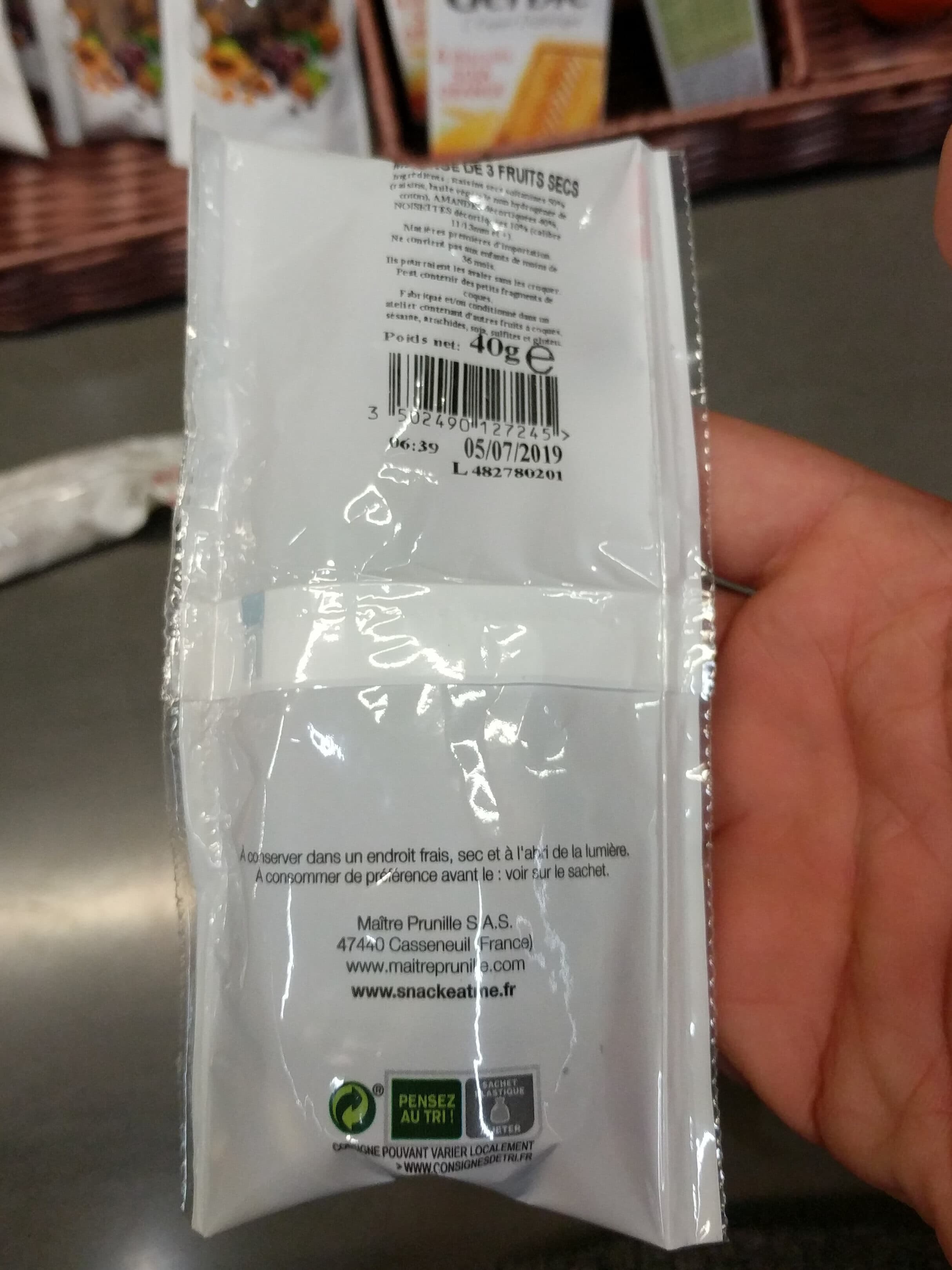 Eat me Mélange 3 Fruits Secs packshot