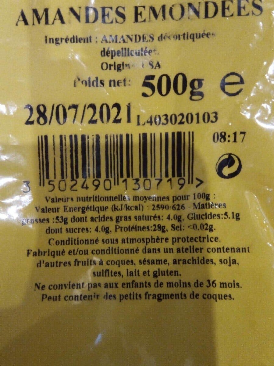 Domino Amandes Emondee packshot