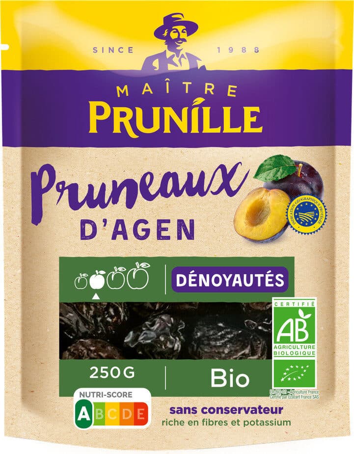 Maître Prunille Pruneaux d'agen bio dénoyautés packshot