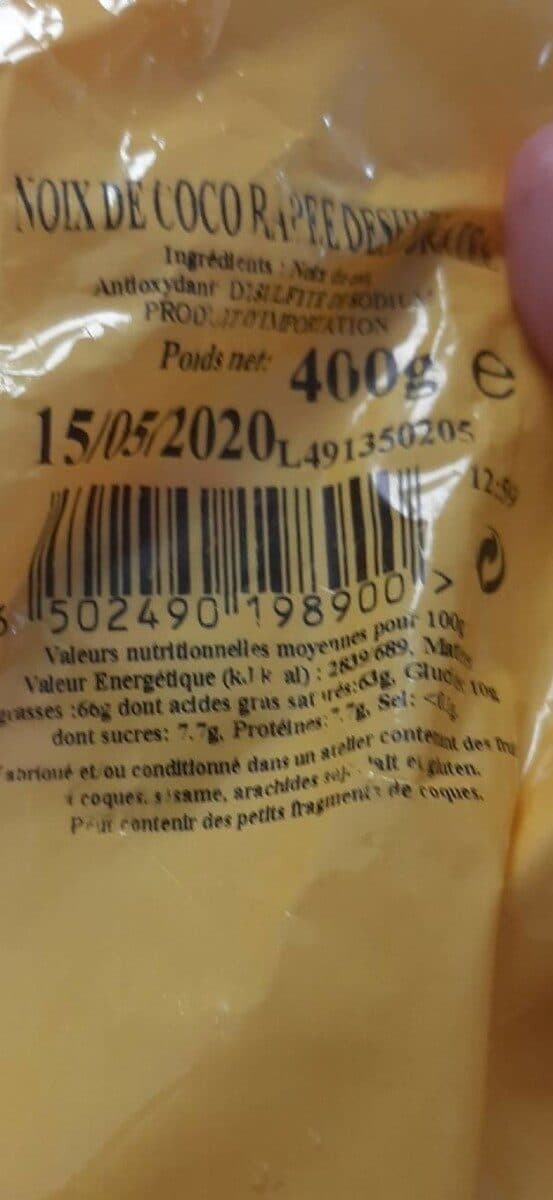 Open Food Facts Noix de coco packshot